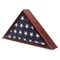 American Flag Display Case for Memorial Service and Veteran Burial, Glass Shadow Box for Military Flags (Cherry Wood Finish, 24.7 x 12.4 x 3.5 In)